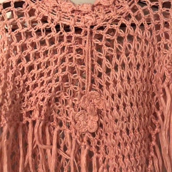 Arden B. Pink Knit Poncho - Picture 2 of 3